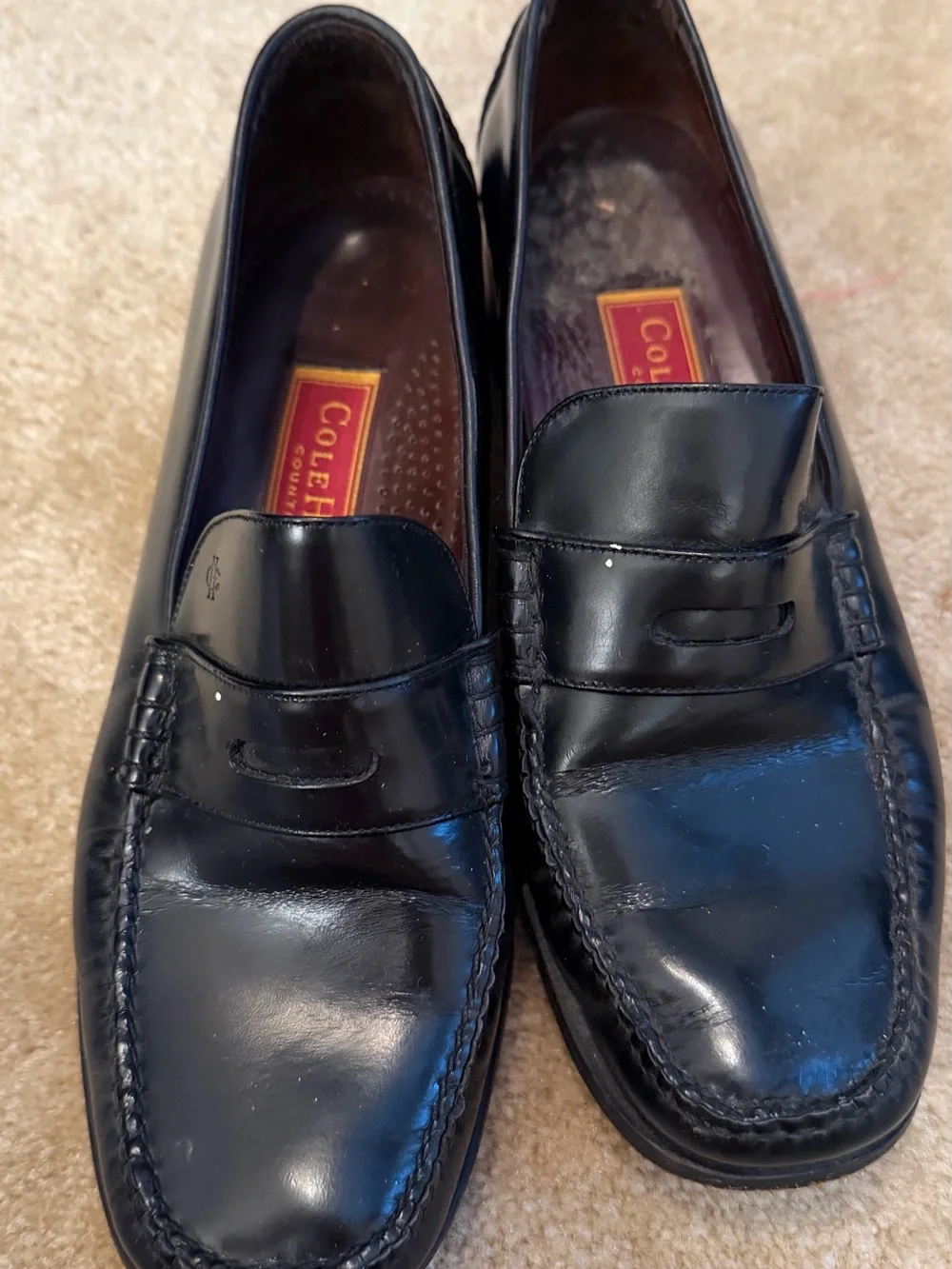 Cole Haan Black Leather Women’s Penny Loafers